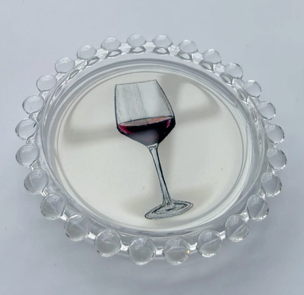 Red Wine Vino Small Trinket Tray