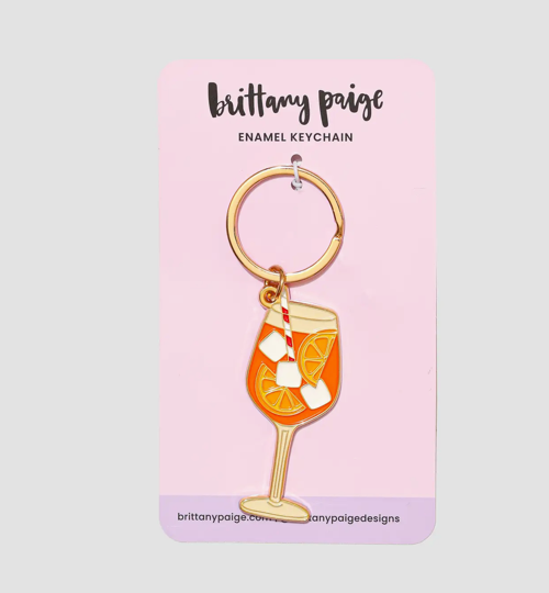 Aperol Spritz Enamel Keychain