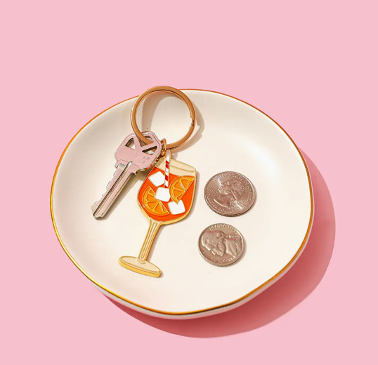 Aperol Spritz Enamel Keychain