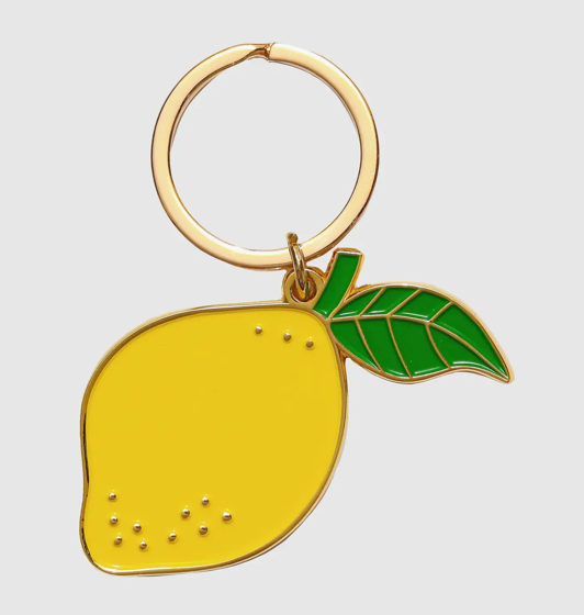 Lemon Enamel Keychain