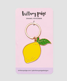 Lemon Enamel Keychain