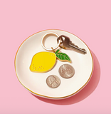 Lemon Enamel Keychain