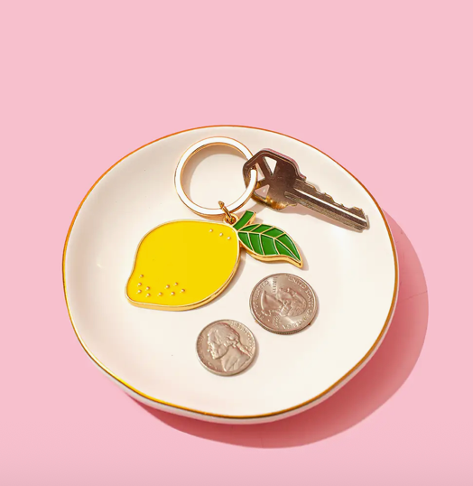 Lemon Enamel Keychain