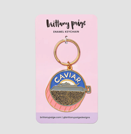 Caviar Enamel Keychain