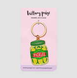 Pickle Jar Enamel Keychain
