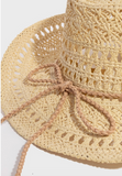 Intricate Woven Western Fedora Straw Hat