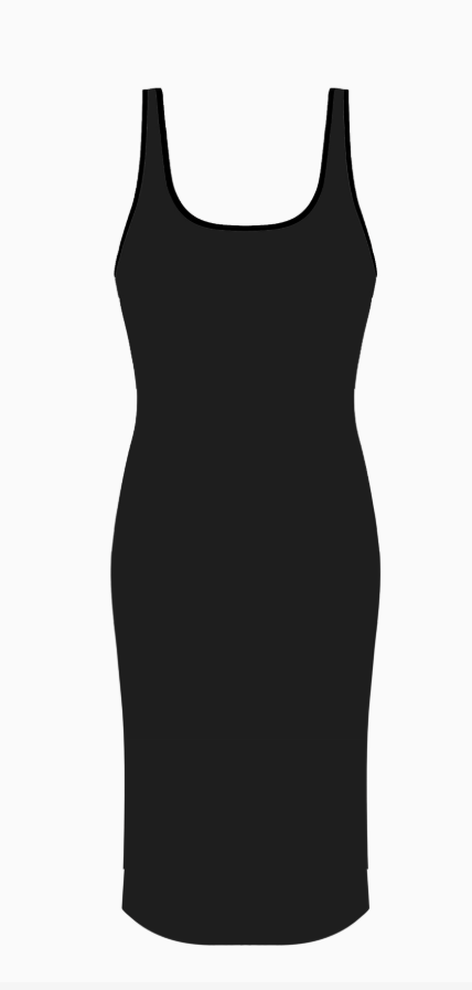 Black Mesh Tank Side Slit Beach Coverup Dress