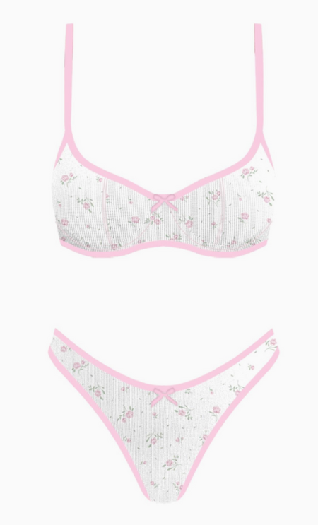 Festive Wreath Print Bow Satin Pajama Set