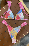 Patchwork Summer Romance Scrunch Bikini
