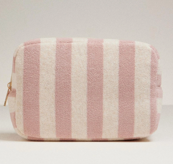 Customized Striped Cabana Striped Terry Cosmetic Travel Bag