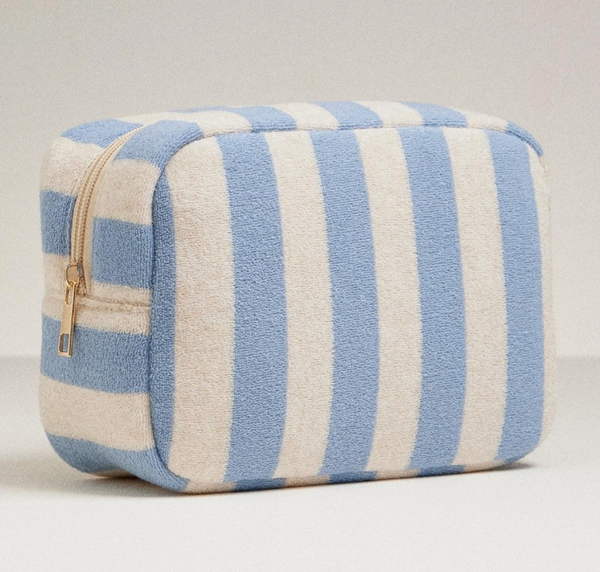 Customized Striped Cabana Striped Terry Cosmetic Travel Bag