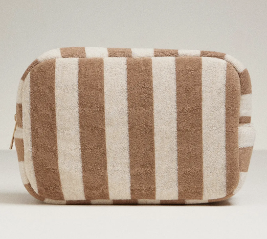 Customized Striped Cabana Striped Terry Cosmetic Travel Bag