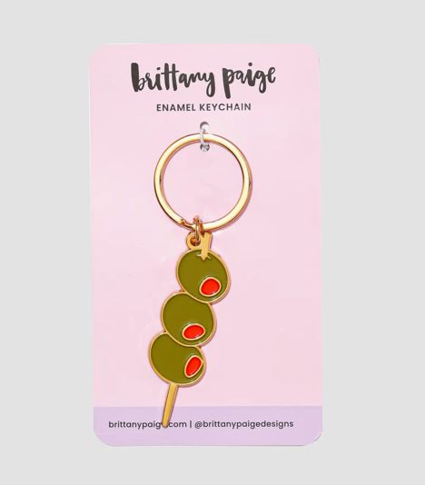 Olives Enamel Keychain