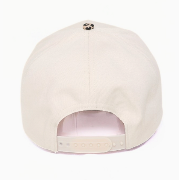 Leopard Print Two Tone Structured Hat