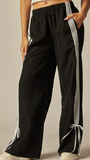 Custom Side Stripe Windbreaker Bow Track Pants
