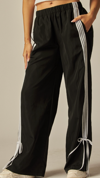 Custom Side Stripe Windbreaker Bow Track Pants