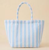 Large Cabana Striped Shoulder Tote Embroidered