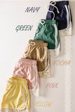 Personalized Windbreaker Lace Trim Shorts