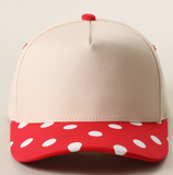 Personalized Two Tone Polka Dot Brim Hat