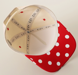Personalized Two Tone Polka Dot Brim Hat