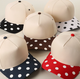 Personalized Two Tone Polka Dot Brim Hat