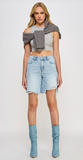 Personalized Denim Bermuda Distressed Shorts