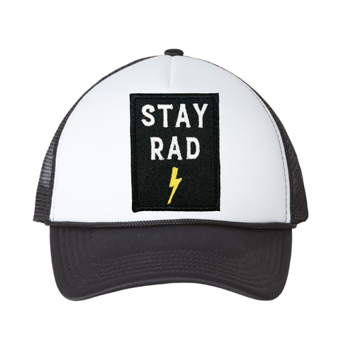 Stay Rad! Embroidered Patch Youth Trucker Hat