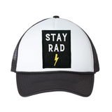 Stay Rad! Embroidered Patch Youth Trucker Hat