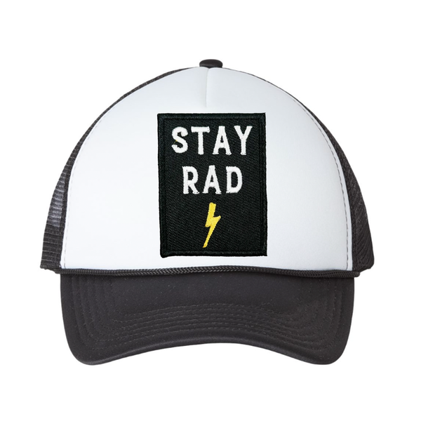 Stay Rad! Embroidered Patch Youth Trucker Hat