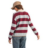 Striped Rugby Polo Long Sleeve Shirt