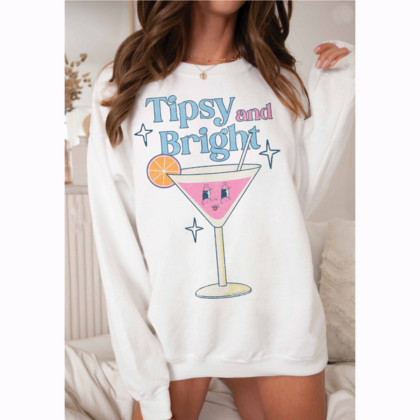 Tipsy and Bright Oversized Sweatshirt