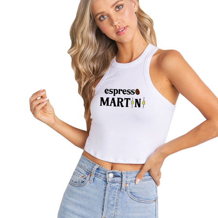 Olive Toothpick Pasties Crop Tank