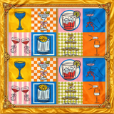 Retro Cocktail Satin Square Scarf