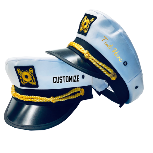 Custom Text Captain Hat