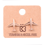 Airplane Stud Earrings