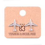Airplane Stud Earrings