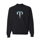 Zodiac Astrology Horoscope Sweatshirt with Holographic/ Iridescent Sign