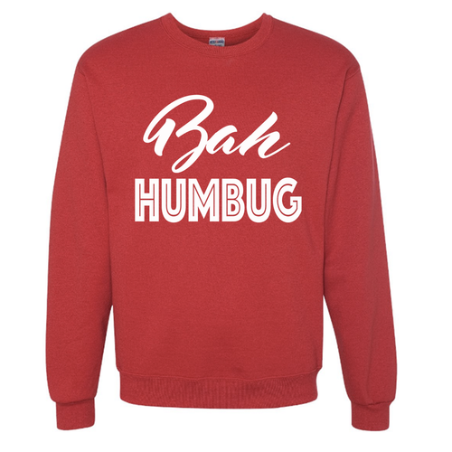 Bah Humbug Red Slouchy Pullover Sweatshirt