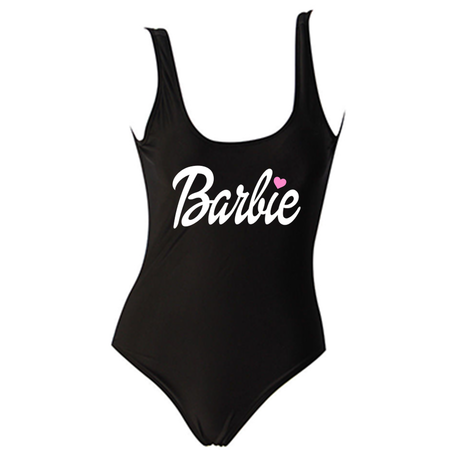 Beaches Black One Piece Monokini Swimsuit