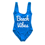 Beach Vibes Blue One Piece Swimsuit