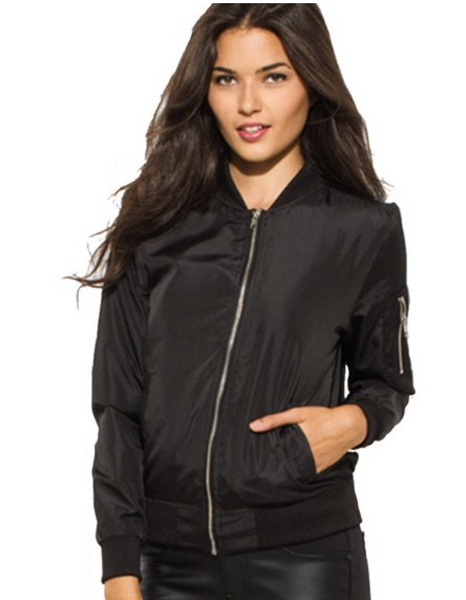 Black Bomber Jacket