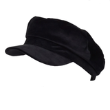 Black Velvet Newsboy Beret Hat