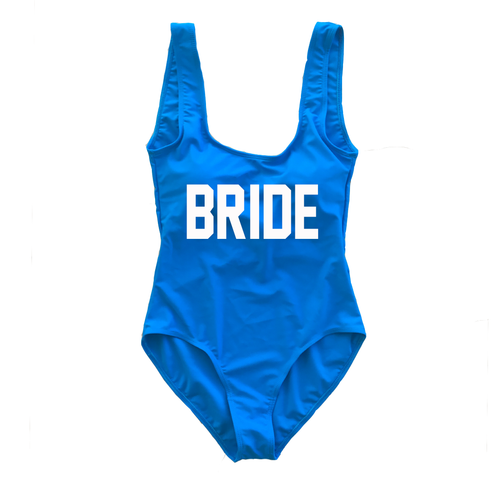 Royal Blue BRIDE One Piece Swimsuit