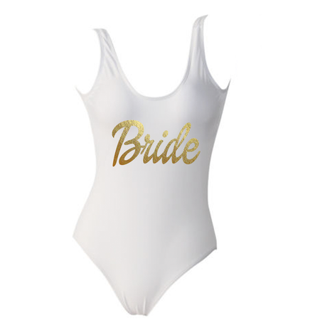 Bride White One Piece Monokini Swimsuit