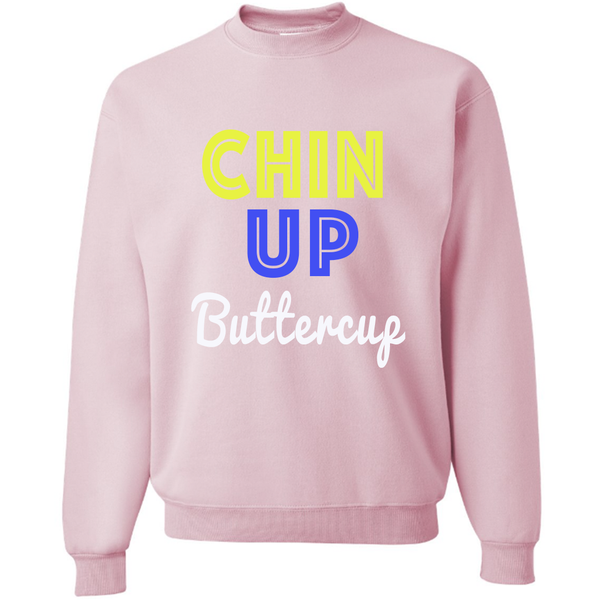 Chin Up Buttercup Pink Pullover Sweatshirt