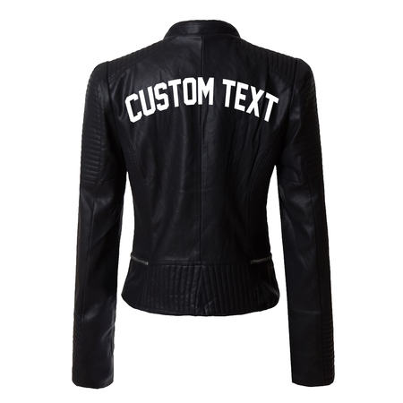 Custom Text Womens Maroon Bomber Jacket