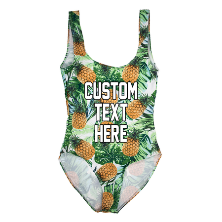 Pineapple Print One Piece Swimsuit