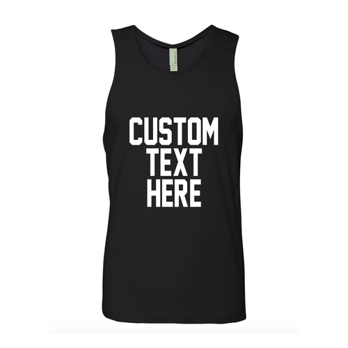 Custom Text Mens Tank Top