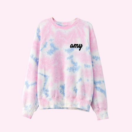 Thank You Pink Slouchy Pullover Sweatshirt