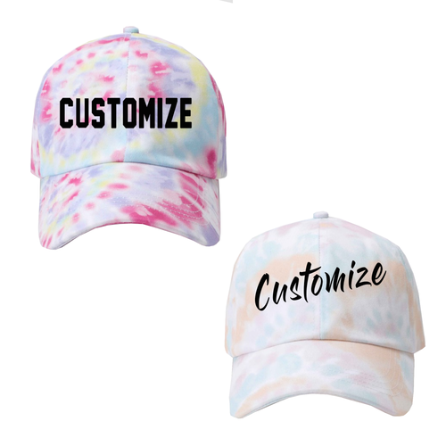 Custom Text Tie Dye Dad Hat